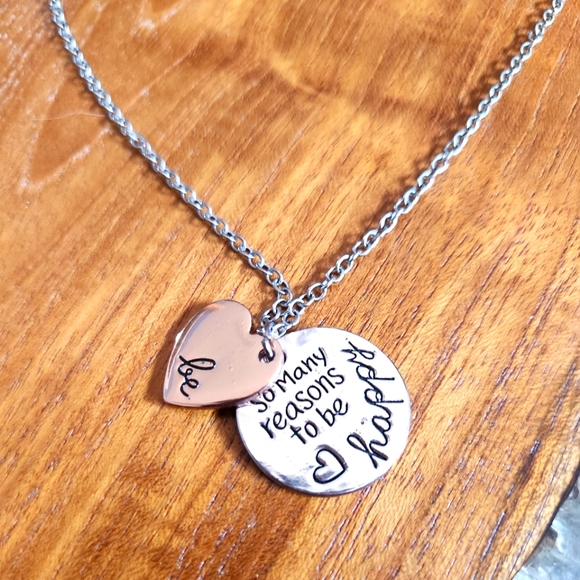 So Many Reasons to Be Happy Necklace 925, NWOT - Picture 1 of 4